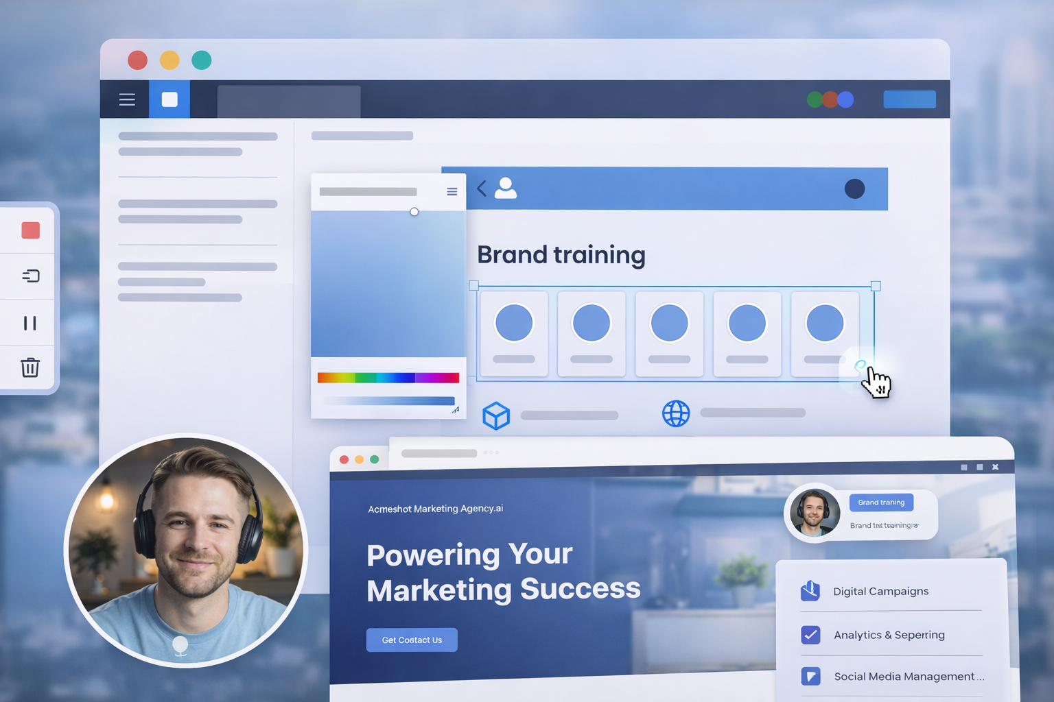 Live website building session - watch your site come to life in real-time